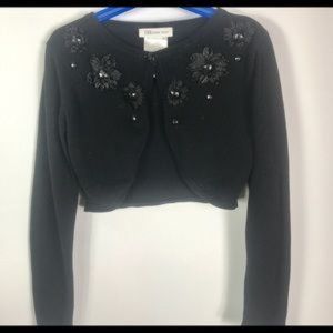 Black Crop Cardigan, Girls Size 8